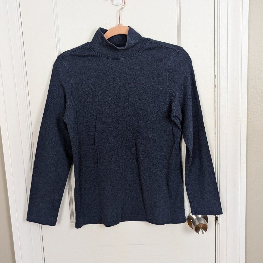 Pendelton | Navy Blue Turtle Neck Long Sleeve Top Size M